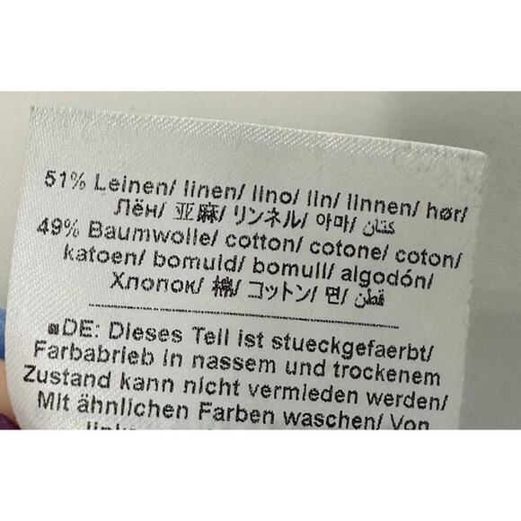 CLOSED Barton Wide Leg Linen Cotton High Rise Pants Blue Size 28 - Picture 9 of 9